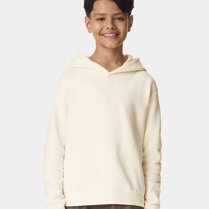 Youth Garment-Dyed Lightweight Fleece Hooded Sweatshirt Thumbnail