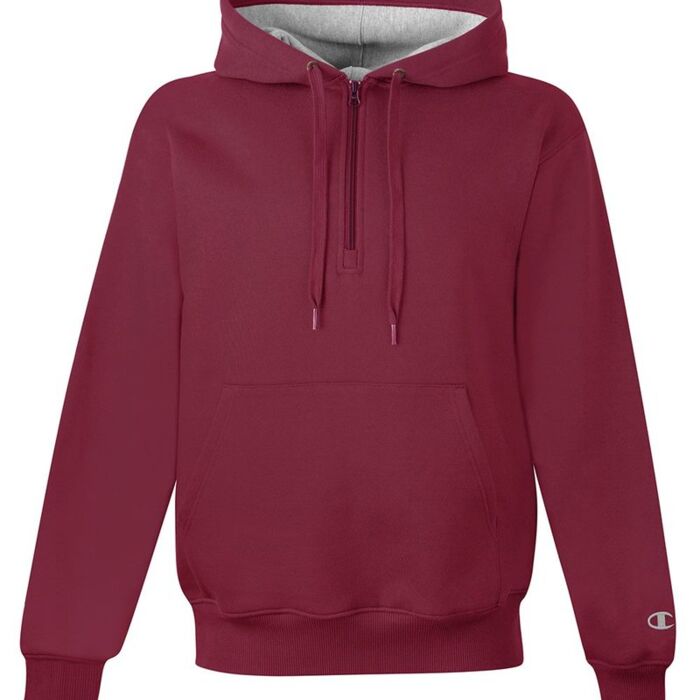 Unisex Cotton Max Hooded Quarter-Zip Sweatshirt Thumbnail