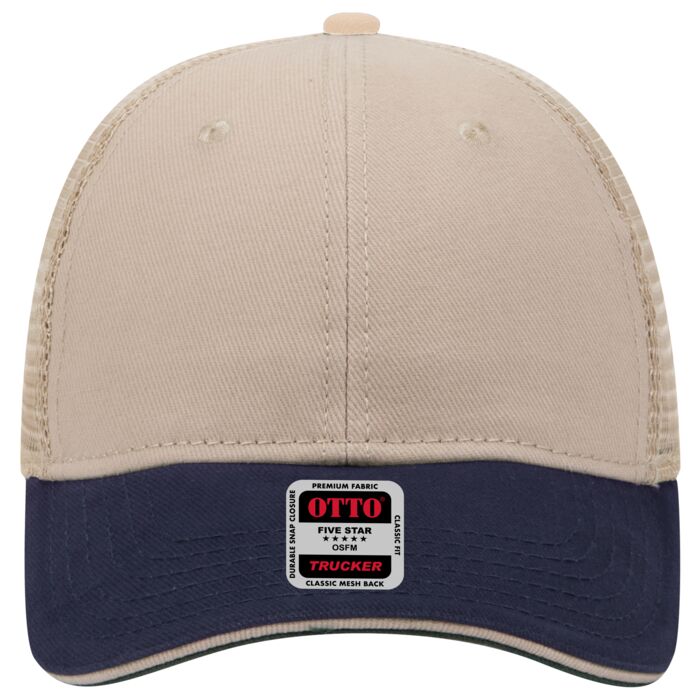 OTTO CAP 6 Panel Low Profile Mesh Back Trucker Hat Thumbnail