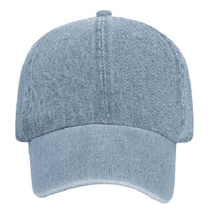 OTTO Garment Washed Pigment Dyed Denim Six Panel Low Profile Dad Hat Thumbnail